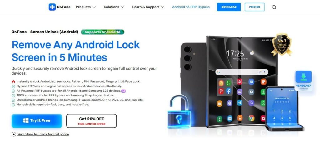 drfone screen unlock for android